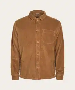 Knowledge Cotton Apparel Streched 8-Wales Corduroy Overshirt Brown Sugar