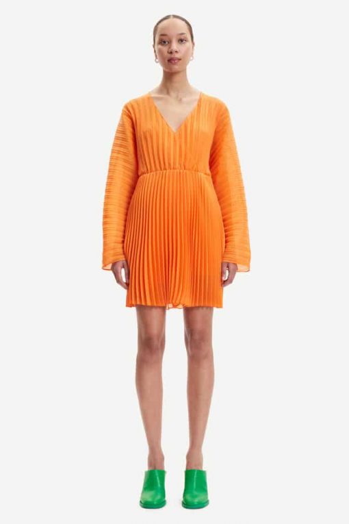Samsoe & Samsoe Annica V-neck Dress Russet Orange