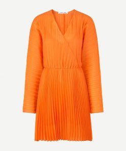 Samsoe & Samsoe Annica V-neck Dress Russet Orange