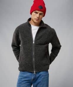 J.Lindeberg Dustin Wool Fleece Jacket Grey Melange