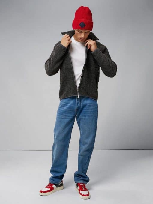 J.Lindeberg Dustin Wool Fleece Jacket Grey Melange