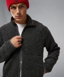 J.Lindeberg Dustin Wool Fleece Jacket Grey Melange