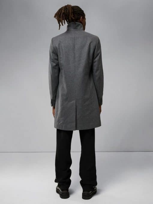 J.Lindeberg Holger Melton Wool Coat Volcanic Ash