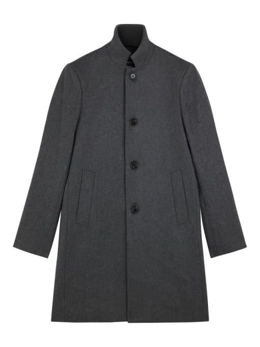 J.Lindeberg Holger Melton Wool Coat Volcanic Ash