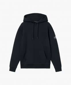 Calvin Klein Monologo Sleeve Badge Hoodie Black