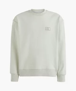 Calvin Klein Shrunken Badge Crew Neck Wheat Fields