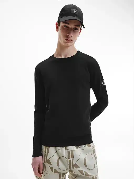 Calvin Klein Monogram Badge Jumper Black