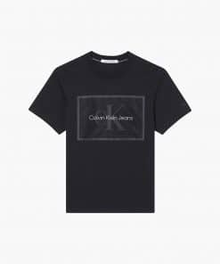 Calvin Klein Organic Cotton Mesh Logo T-Shirt Black