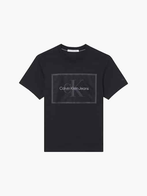 Calvin Klein Organic Cotton Mesh Logo T-Shirt Black