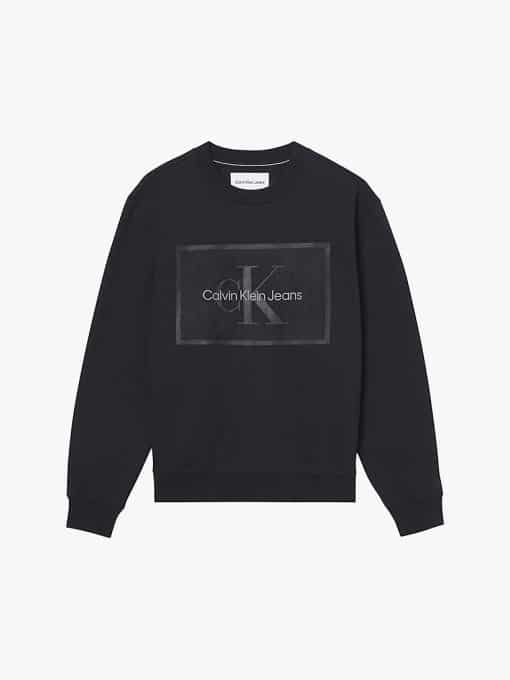Calvin Klein Mesh Box Crew Neck Black