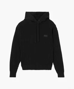 Calvin Klein Shrunken Badge Sweater Hoodie Black