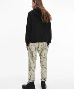 Calvin Klein Shrunken Badge Sweater Hoodie Black