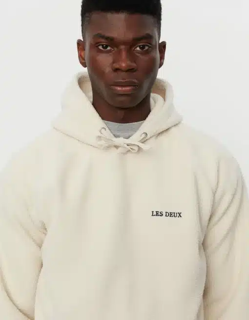 Les Deux Duncan Pile Hoodie Ivory