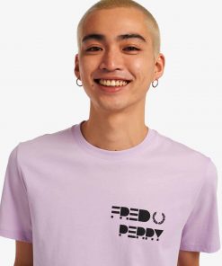 Fred Perry Raised Graphic T-Shirt Lilac