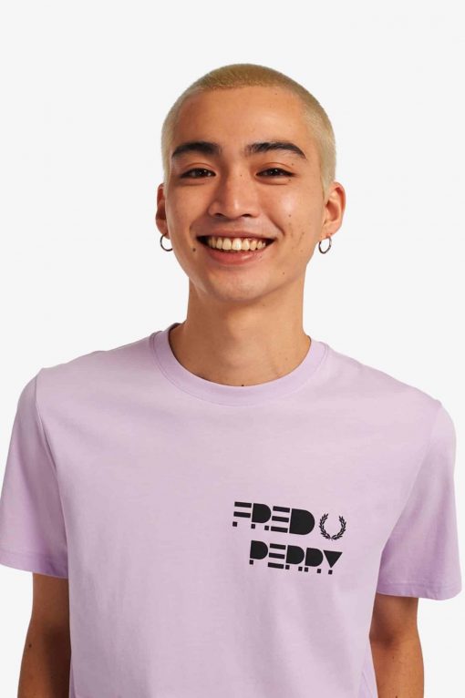 Fred Perry Raised Graphic T-Shirt Lilac