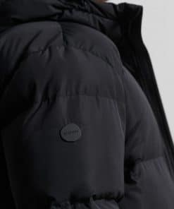 Superdry Studios Longline Duvet Coat Black
