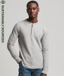 Superdry l/s Grandad Top Athletic Grey Marl