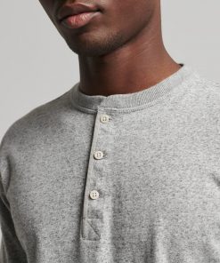 Superdry l/s Grandad Top Athletic Grey Marl