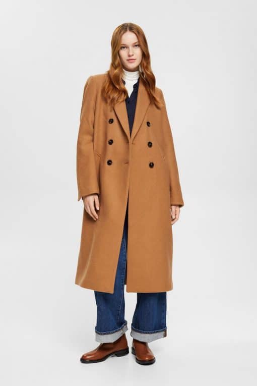 Esprit Wool Coat Caramel