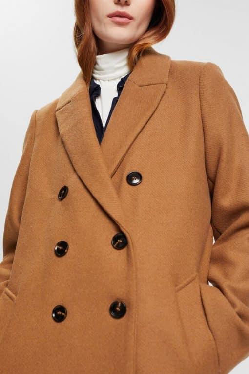 Esprit Wool Coat Caramel