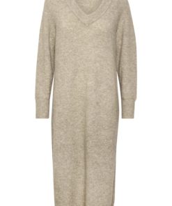 Gestuz Alphagz Long V-dress Warm Sand Melange