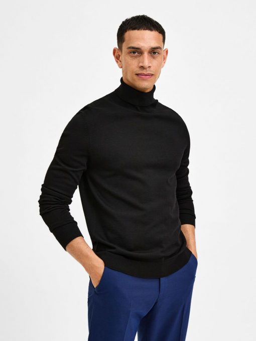 Selected Homme Town Merino Coolmax Knit Black