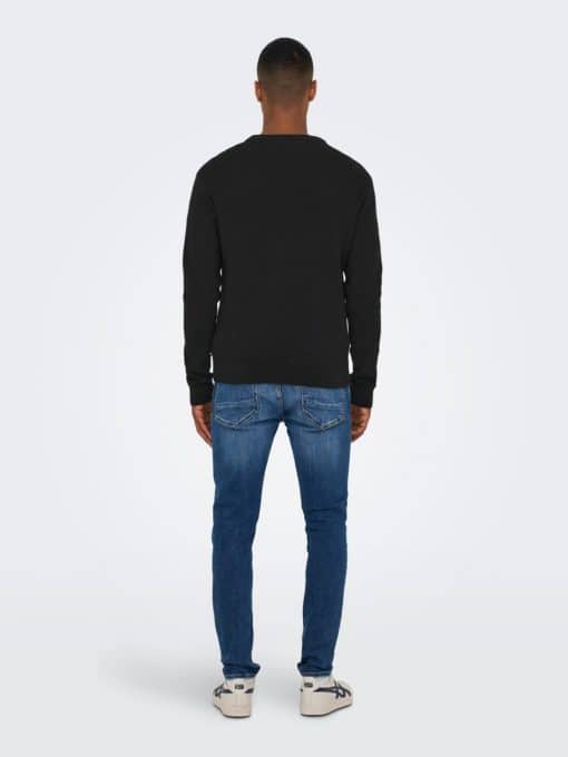 Only & Sons Phil Structure Knit Black
