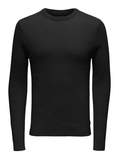 Only & Sons Phil Structure Knit Black
