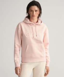 Gant Woman Tonal Hoodie Silver Peony