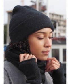 Sauso Ihanuus Knitted Fingerless Glove Charcoal Grey