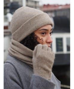 Sauso Onni Unisex Knitted Gloves Oyster Beige