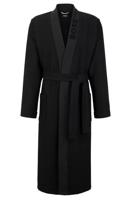 Boss Waffle Kimono Black