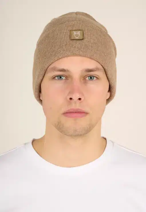 Knowledge Cotton Apparel Leaf Organic Wool Beanie Kelp