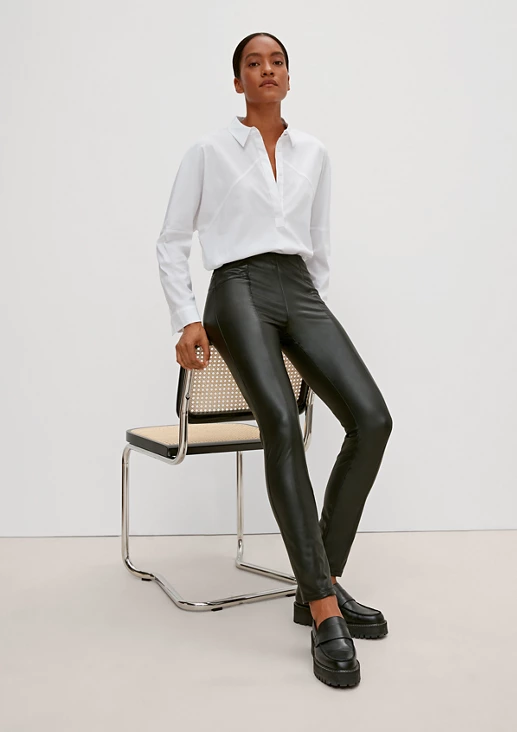Buy Comma, Fake Leather Pants Black - Scandinavian Fashion Store
