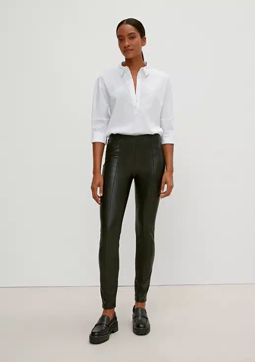 Buy Comma, Fake Leather Pants Black - Scandinavian Fashion Store