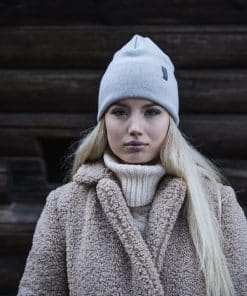 Superyellow Amalia Merino Wool Beanie Icy Grey