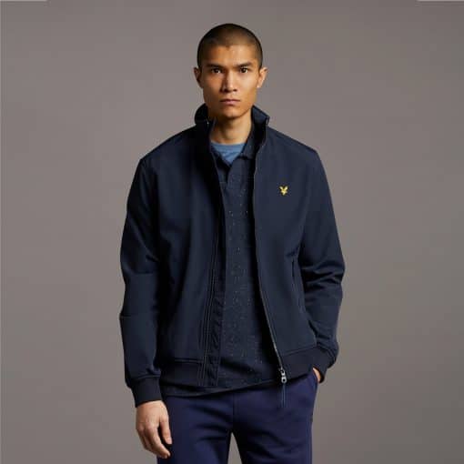 Lyle & Scott Fleece Lined Funnel Neck Jacket  Dark Navy