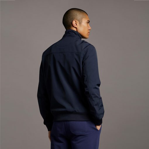 Lyle & Scott Fleece Lined Funnel Neck Jacket  Dark Navy