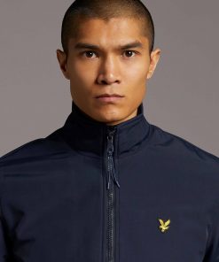 Lyle & Scott Fleece Lined Funnel Neck Jacket Dark Navy