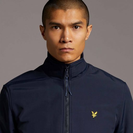 Lyle & Scott Fleece Lined Funnel Neck Jacket  Dark Navy
