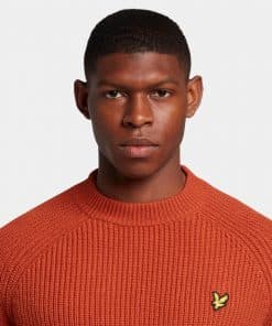 Buy Lyle & Scott Shaker Stitch Mock Neck Jumper Victory