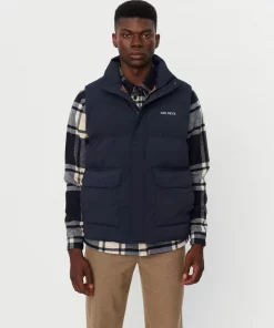Les Deux Mark Puffer Vest Dark Navy