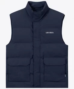 Les Deux Mark Puffer Vest Dark Navy
