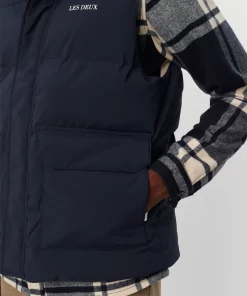 Les Deux Mark Puffer Vest Dark Navy