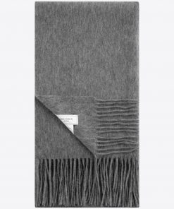 Les Deux Solid Wool Scarf Light Grey Melange