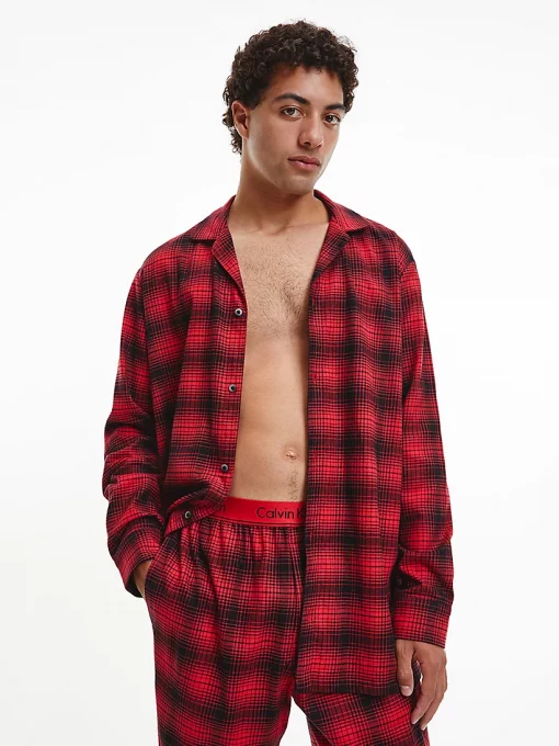 Calvin Klein Flannel Pyjama Set CK Shadow Plaid