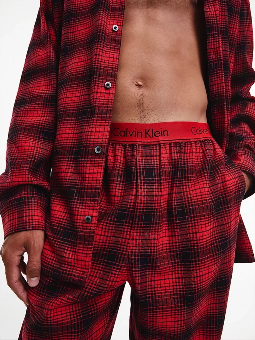 Calvin Klein Flannel Pyjama Set CK Shadow Plaid