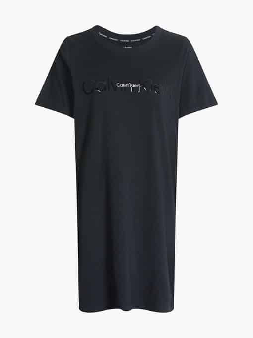 Calvin Klein Embossed Logo Night Shirt Black