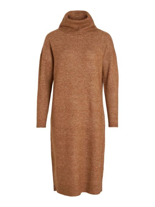 Vila Mathilda Midi Knit Dress Toasted Coconut