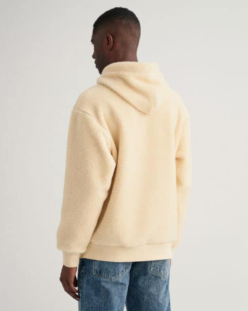 Gant Retro Flag Fleece hoodie Cream